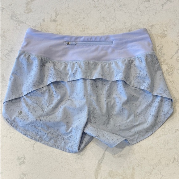 Lululemon Speed Up Mid Rise Short 4" Lined size 4 Gravel Dust Pastel Blue Purple - Picture 3 of 14